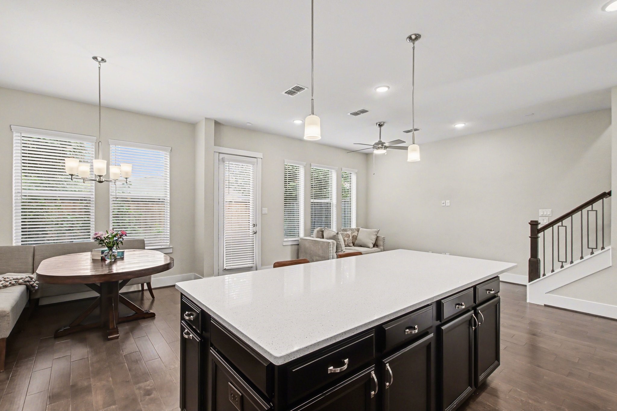 2007 Tarfite Place Houston, TX 77077 - Photo 3 of 24 a room with a table a chandelier and pool table