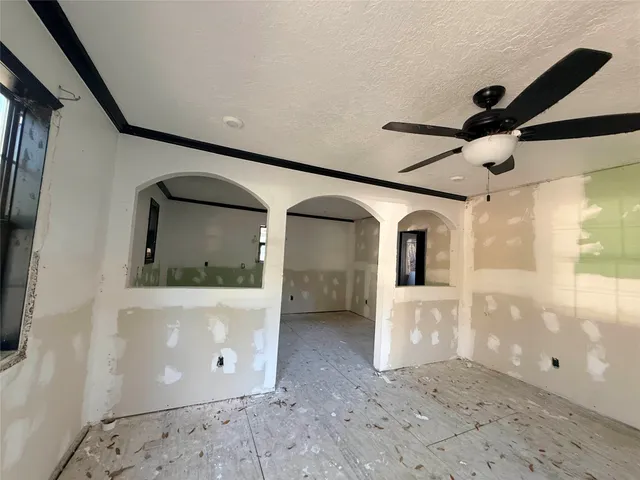 a view of a hallway with entryway