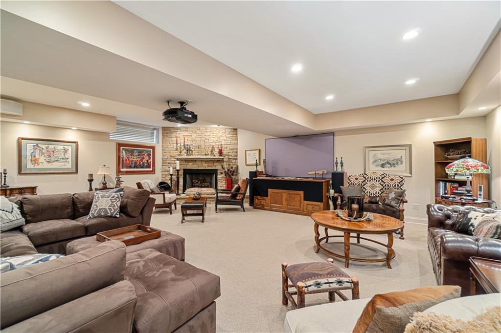 1789 Hastings Mill Road Pittsburgh, PA 15241 - Photo 32 of 46 a living room with furniture and a fireplace