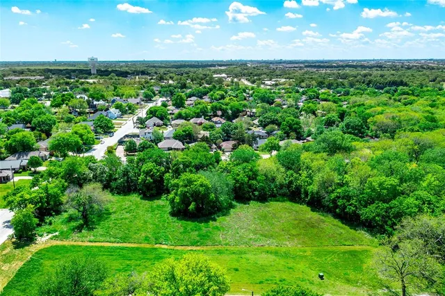 a view of a lush green space