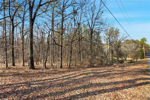 a view of road with trees