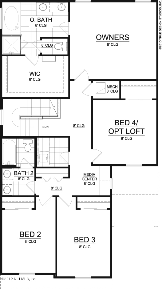 3851 Chasing Falls Road, Unit 143 Orange Park, FL 32065 - Photo 6 of 6 Laurel Floorplan 2nd Floor