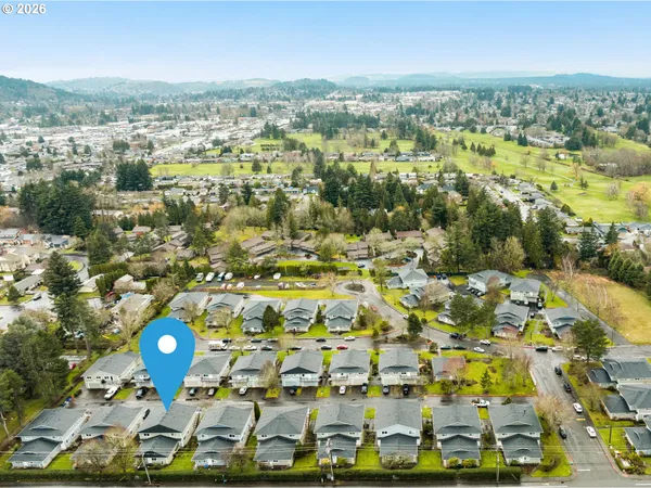 an aerial view of multiple house