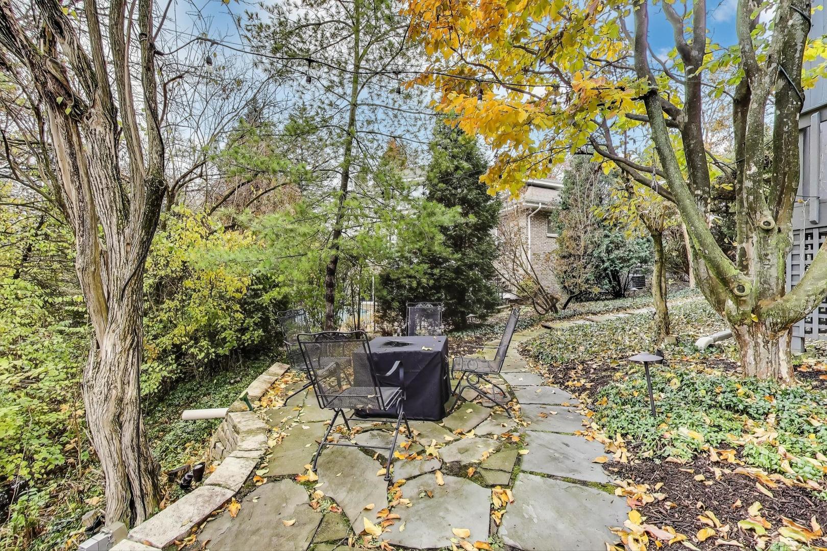 11515 Burr Oak Lane Burr Ridge, IL 60527 - Photo 54 of 73 a view of a backyard with plants and large trees