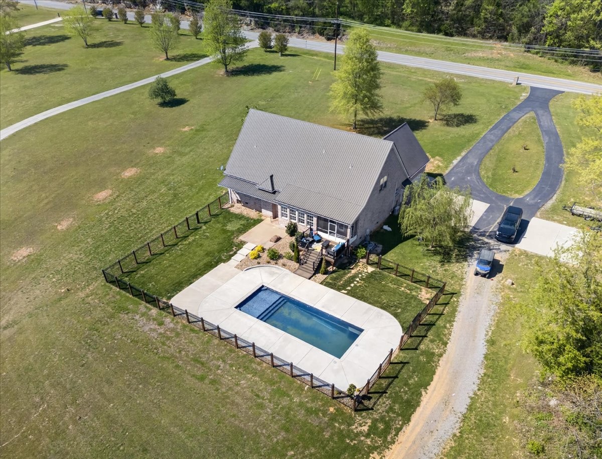 11039 Panther Creek Road Christiana, TN 37037 - Photo 72 of 76 an aerial view of a house having swimming pool
