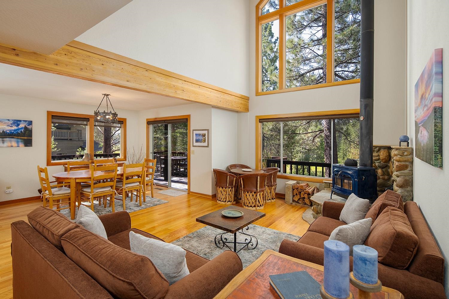 11904 Bennett Flat Road Truckee, CA 96161 - Photo 4 of 21 a living room with furniture large windows and wooden floor