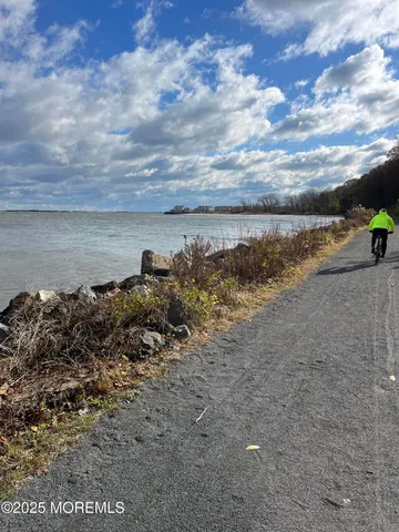 a view of a lake with outdoor space