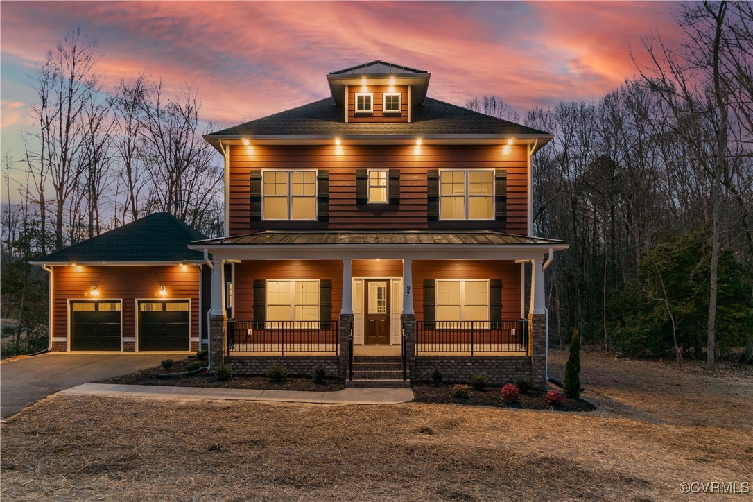 Tbd #3 Rocky Ford Road Beaverdam, VA 23015 - Photo 7 of 43 Craftsman inspired home with a porch and a garage