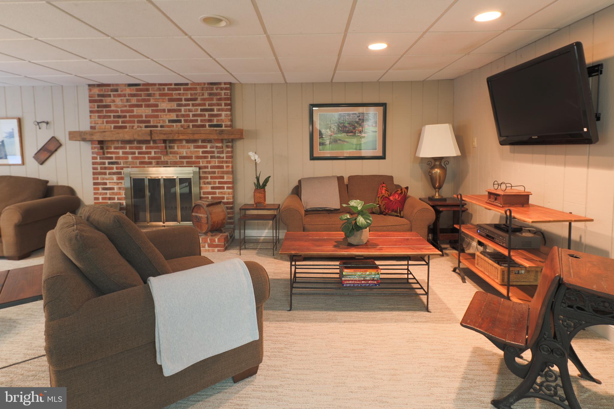 236 French Road Newtown Square, PA 19073 - Photo 28 of 40 Fully finished basement with Fireplace