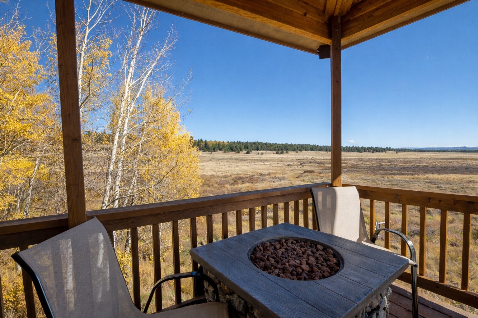 155 Lamb Mountain Road Fairplay, CO 80440 - Photo 15 of 48 a view of a balcony with chair and ocean view
