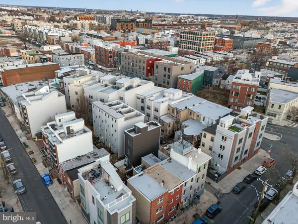 an aerial view of a city