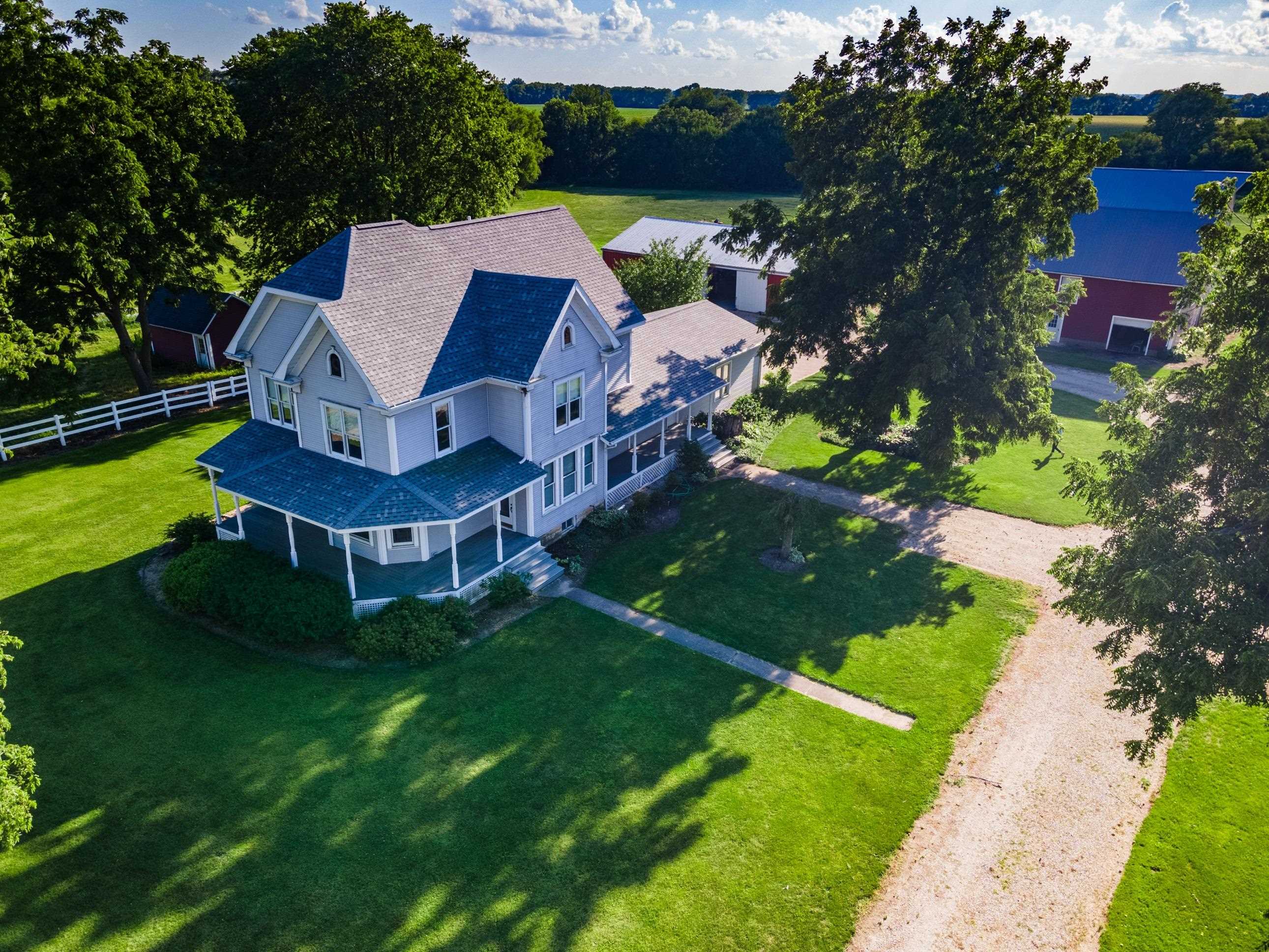1311 Steward Road Steward, IL 60553 - Photo 54 of 62 an aerial view of a house with garden space and street view