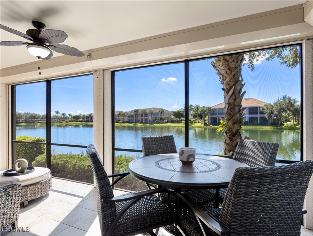 10260 Glastonbury Circle, Unit 102 Fort Myers, FL 33913 - Photo 13 of 44 a view of a dining room with furniture window and outside view