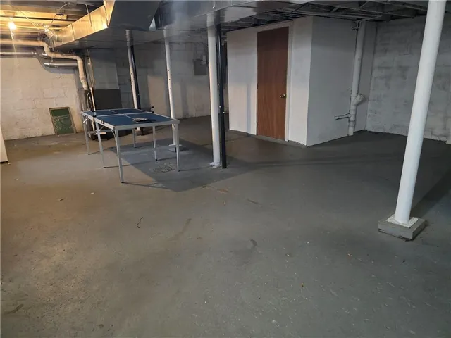 a storage room with washer and dryer