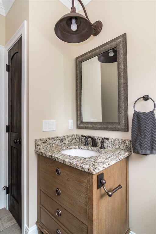 7 Red Gap Road Wilbraham, MA 01095 - Photo 13 of 31 a bathroom with a granite countertop sink and a mirror
