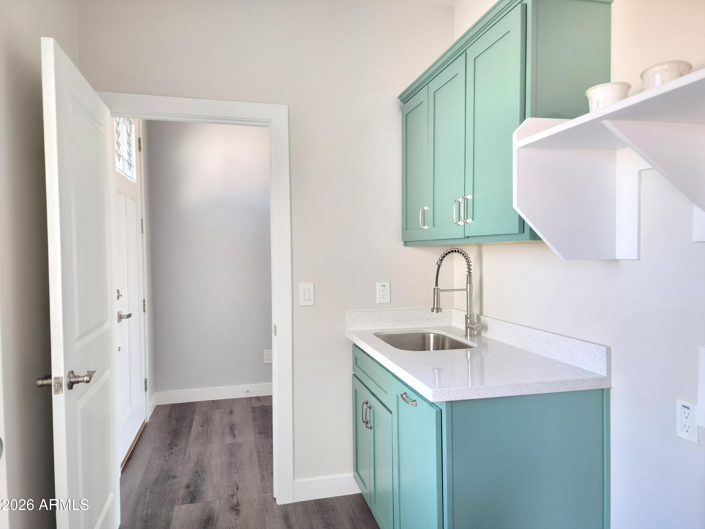 13564 South Durango Road Arizona City, AZ 85123 - Photo 29 of 30 a bathroom with a sink and a mirror