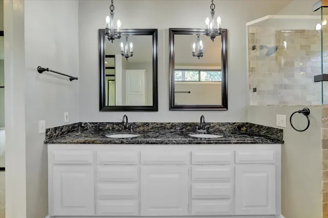 a view of a golf course with a lake