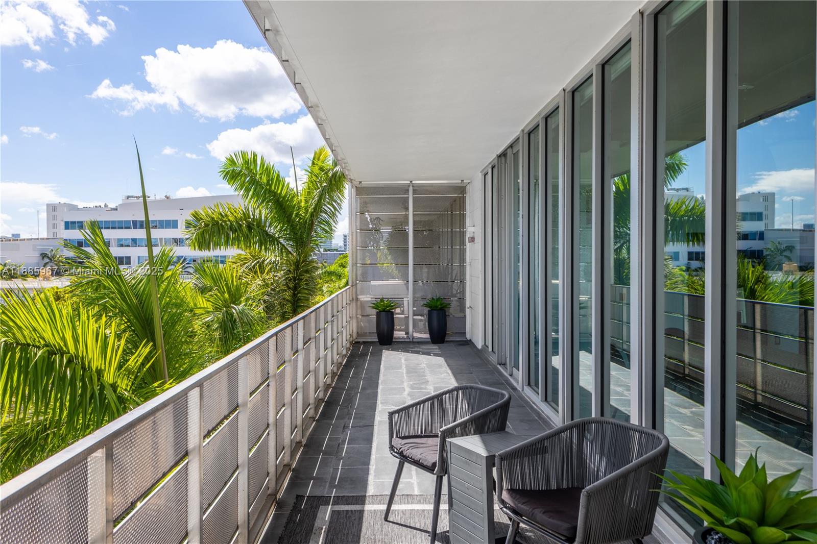 1700 Meridian Avenue, Unit 501 Miami Beach, FL 33139 - Photo 32 of 57 a view of balcony with furniture