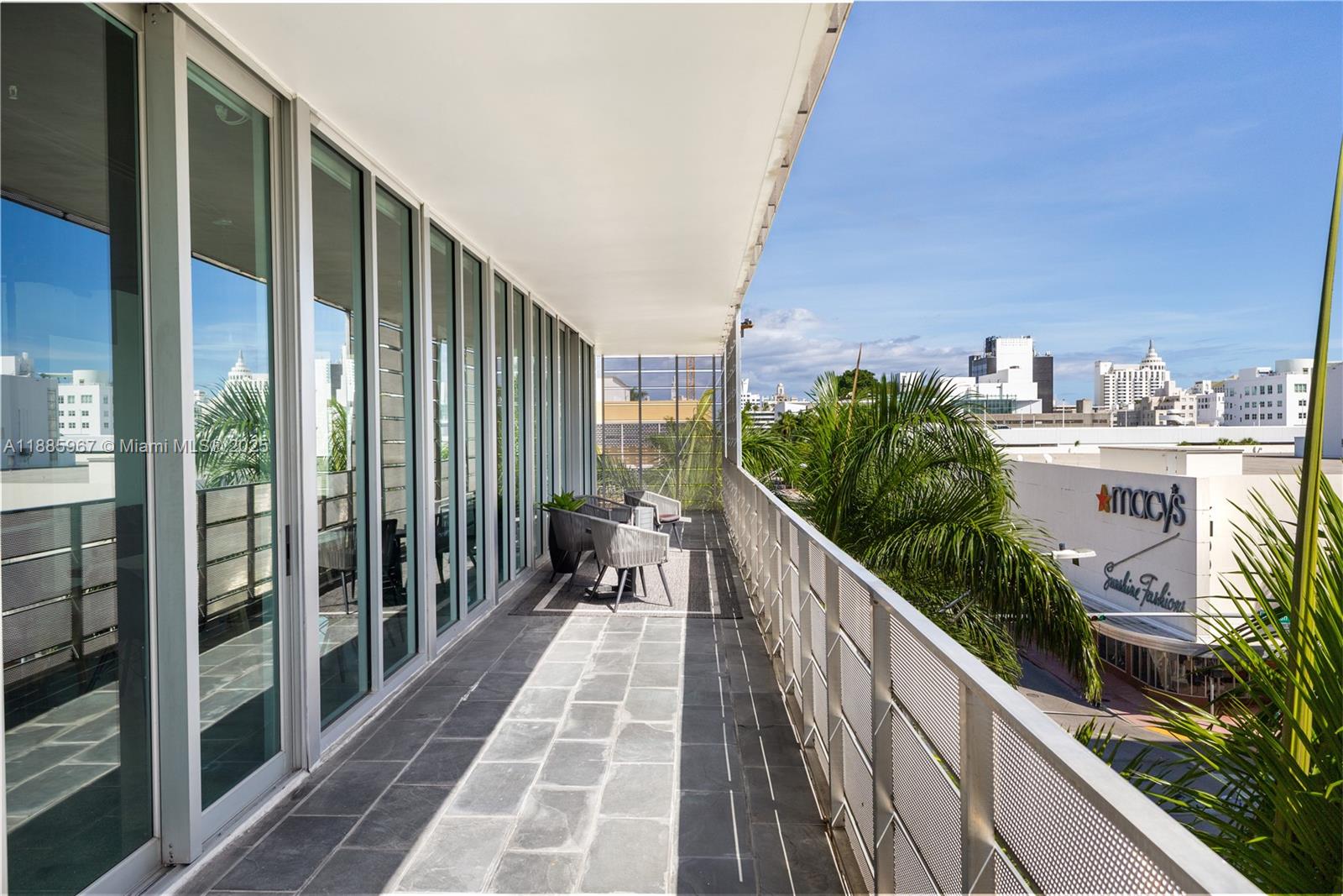 1700 Meridian Avenue, Unit 501 Miami Beach, FL 33139 - Photo 34 of 57 a view of balcony with furniture