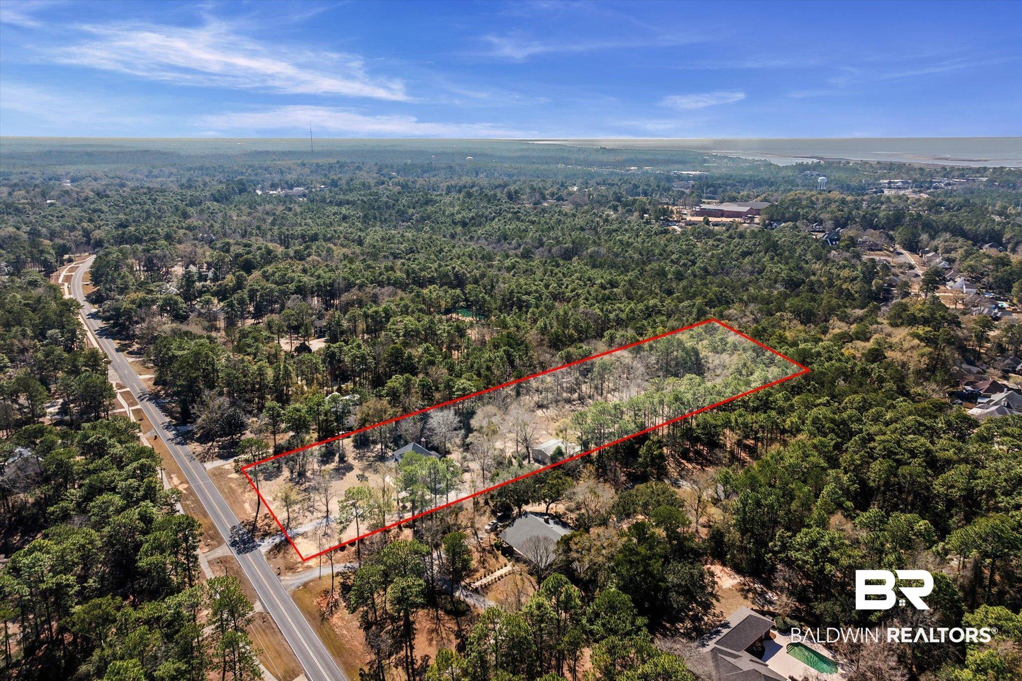 31369 Blakeley Way Daphne, AL 36527 - Photo 25 of 38 View of property location with a heavily wooded area and property parcel outlined