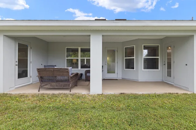 a house view with a garden space