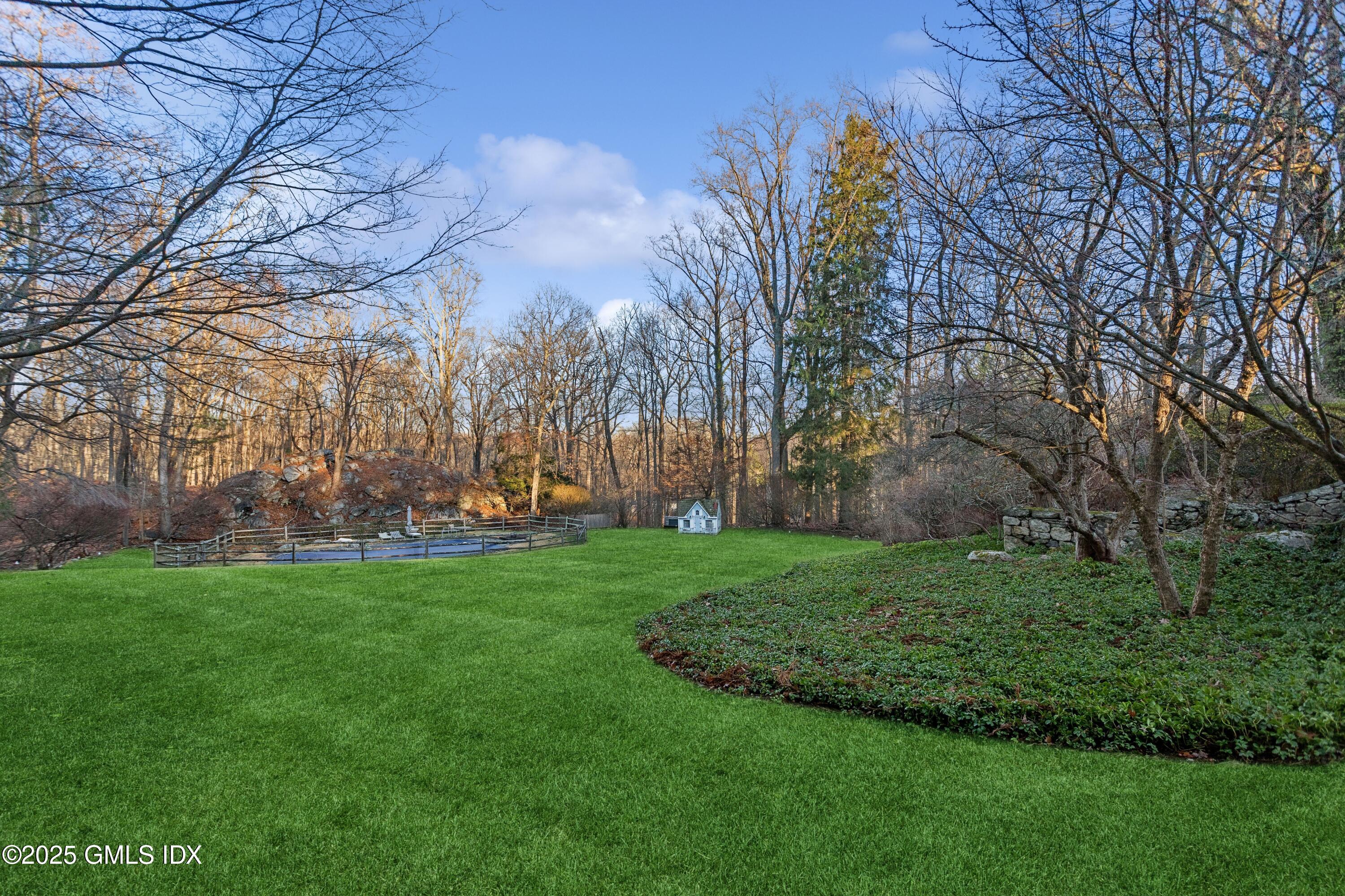 2 Laurel Road Stamford, CT 06903 - Photo 21 of 24 a view of backyard with large trees