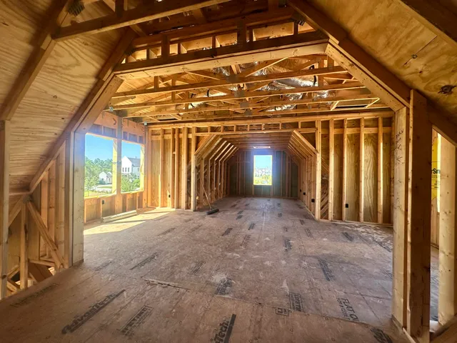 a view of wooden door