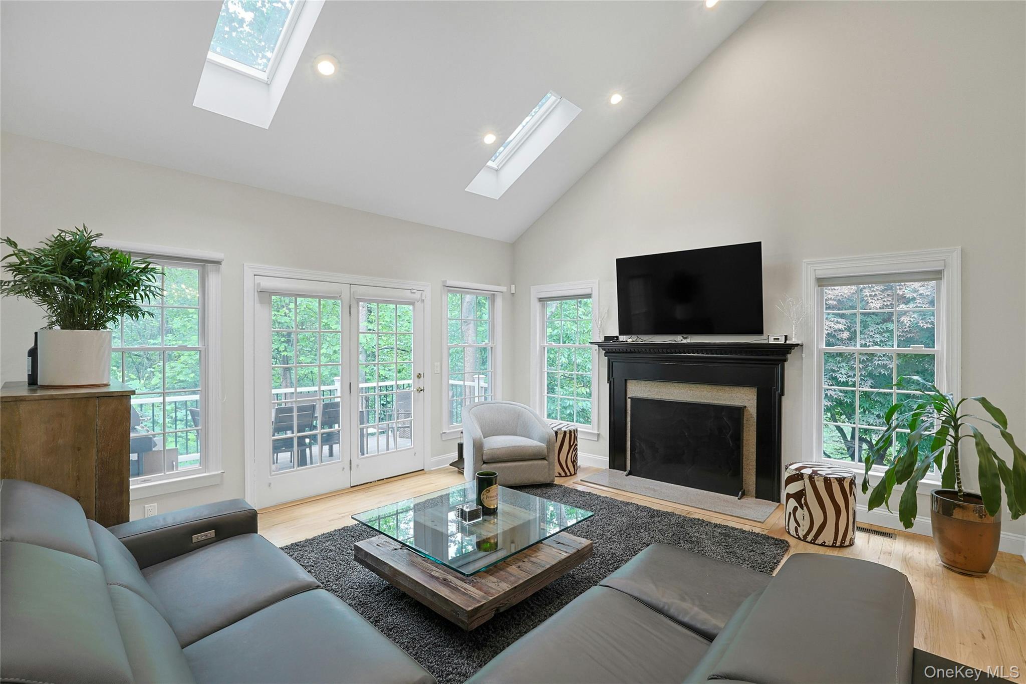 26 Agnew Farm Road Armonk, NY 10504 - Photo 10 of 28 a living room with furniture a fireplace and a potted plant