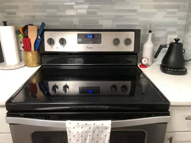 a close view of stove