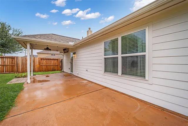 a view of backyard of house