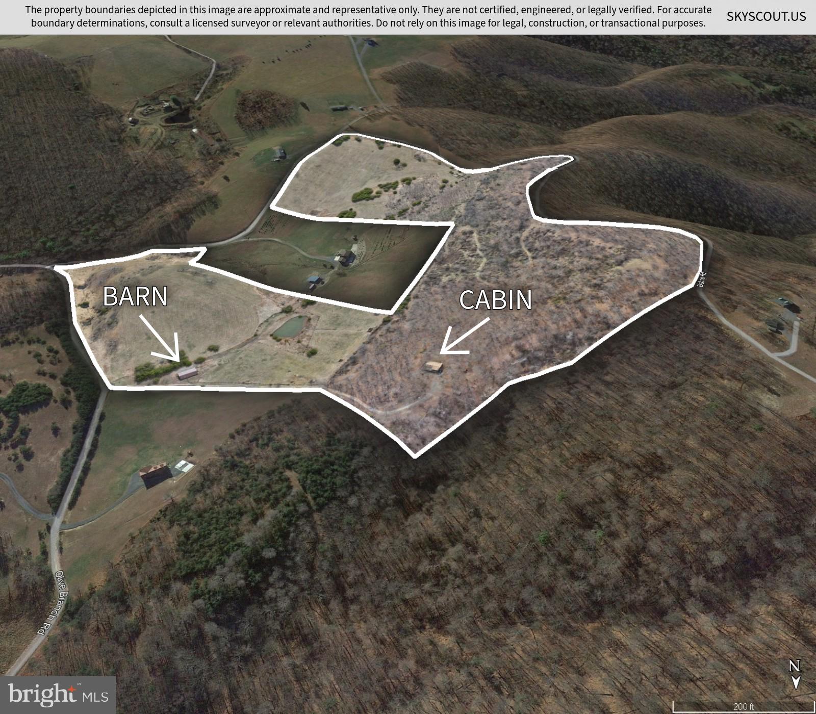 163 Olive Branch Road Rio, WV 26755 - Photo 47 of 70 an aerial view of a house with a yard