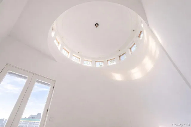 a view of a room with staircase