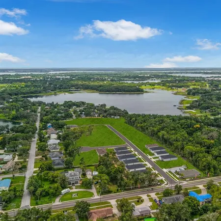 a view of a city with an ocean