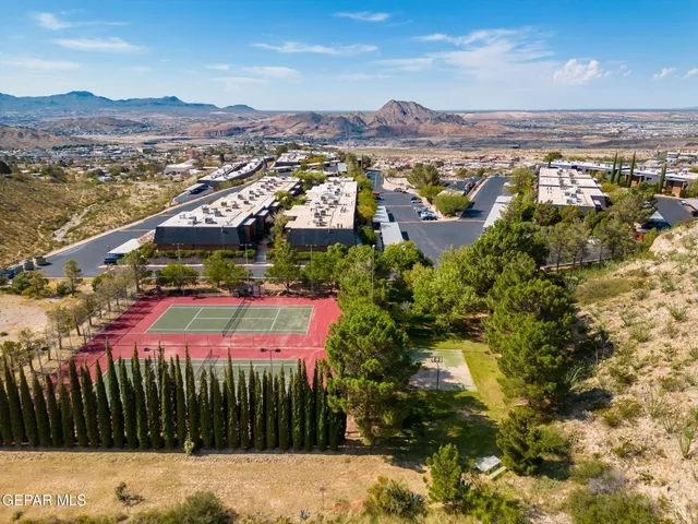 an aerial view of residential house and outdoor space