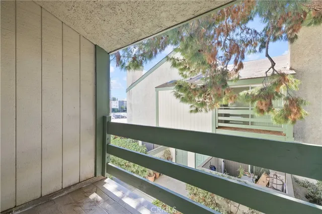 a view of small space with racks on the wall