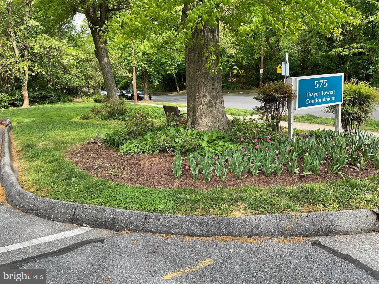 575 Thayer Avenue, Unit 404 Silver Spring, MD 20910 - Photo 3 of 26 a backyard of a house with a garden and outdoor seating