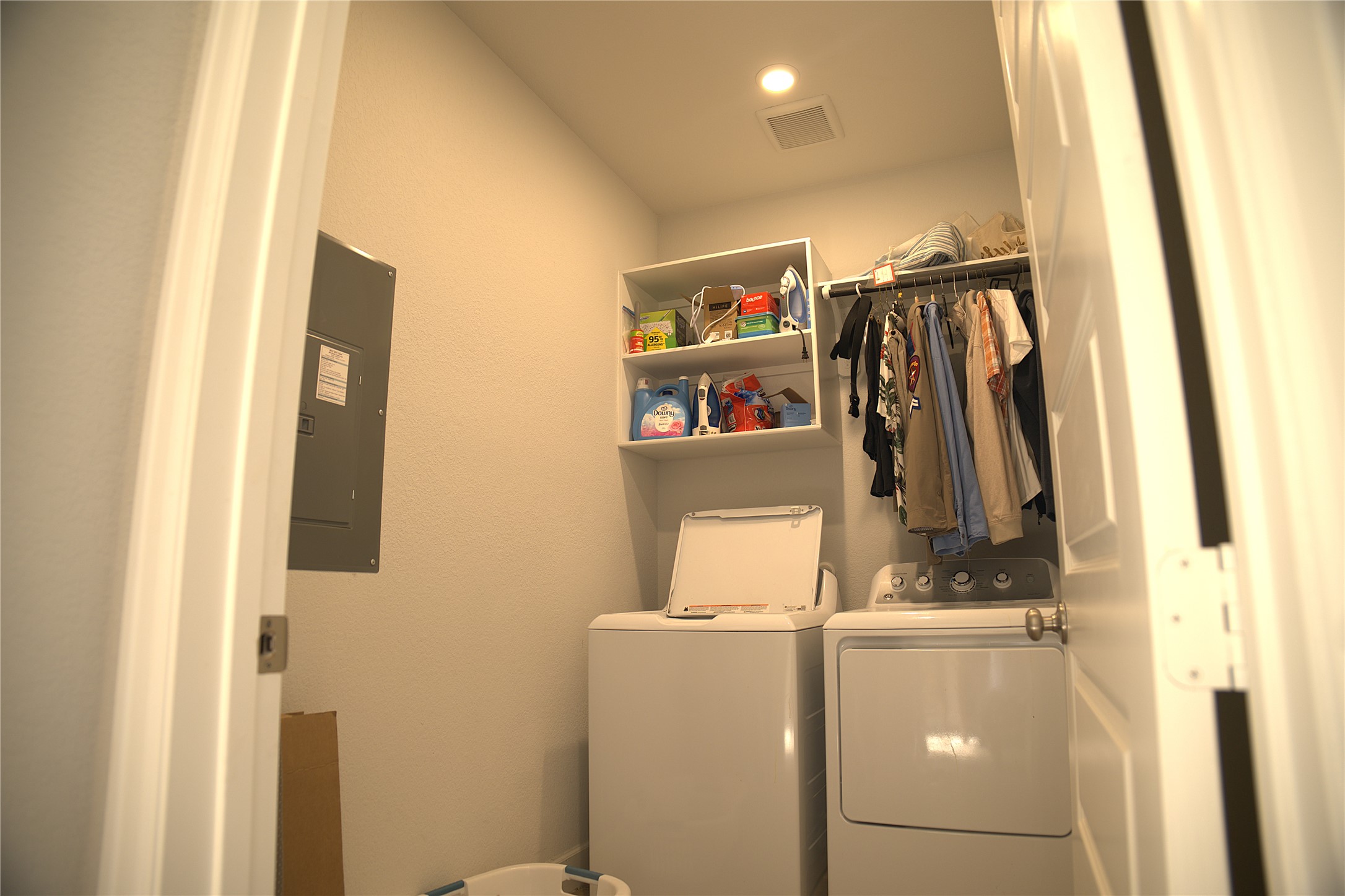 284 Kimble Creek Loop Kyle, TX 78640 - Photo 20 of 37 Washroom with independent washer and dryer, electric panel, and recessed lighting