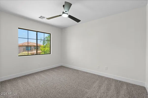 an empty room with a window