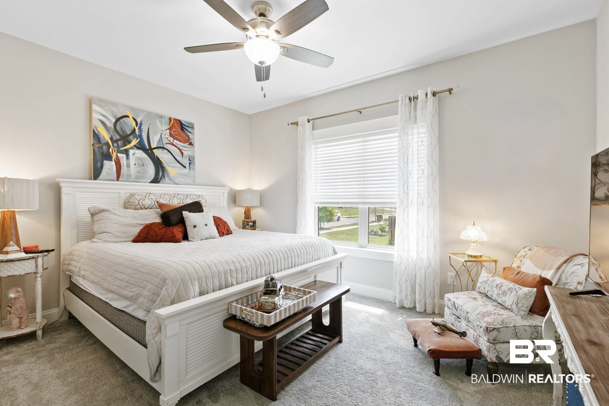 291 Hemlock Drive Fairhope, AL 36532 - Photo 45 of 65 Bedroom featuring carpet flooring and ceiling fan