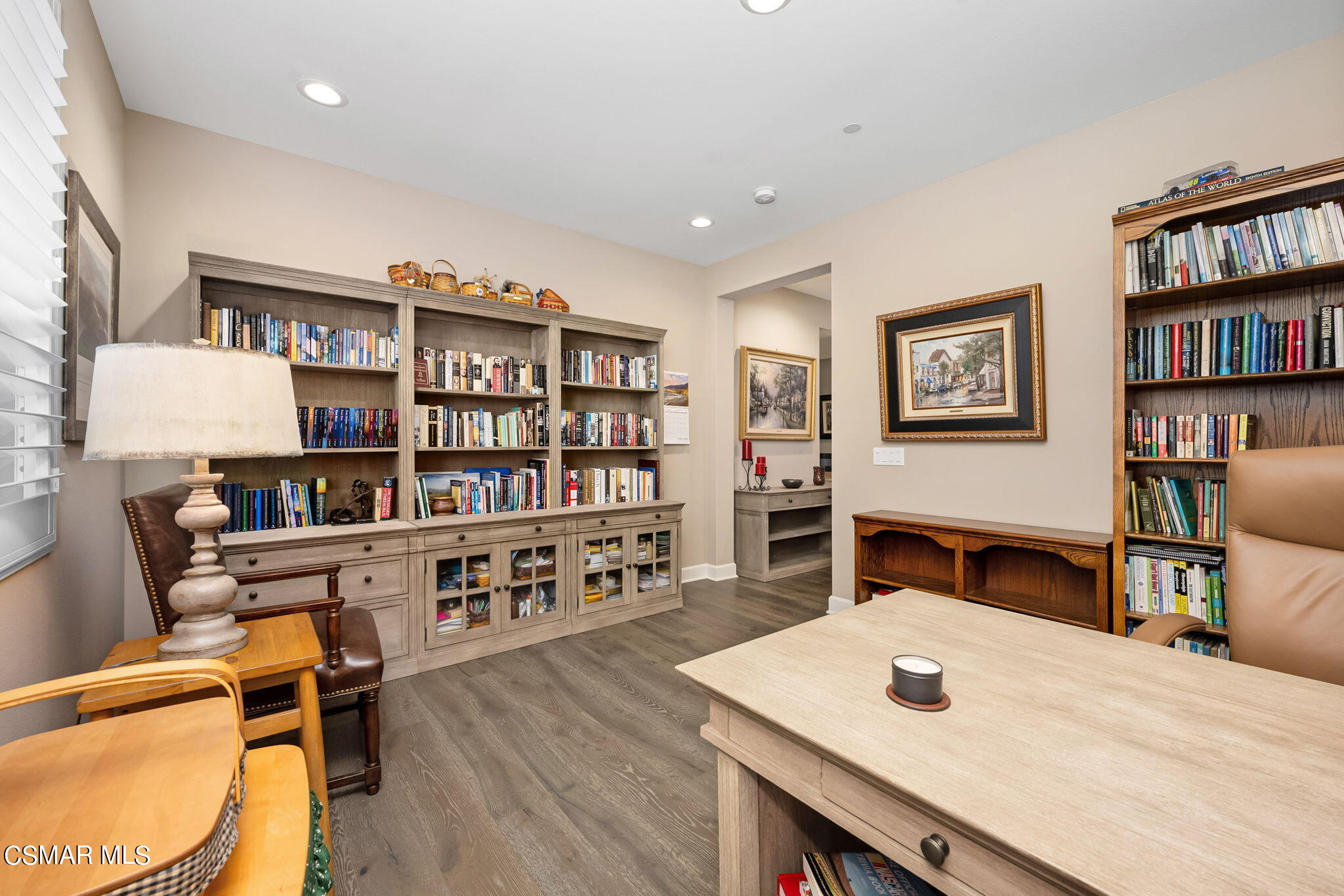 2392 Rondell Road Camarillo, CA 93012 - Photo 42 of 81 a view of a workspace with furniture and wooden floor