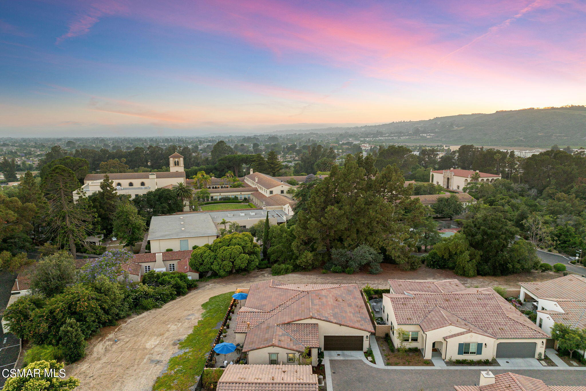 2392 Rondell Road Camarillo, CA 93012 - Photo 57 of 81 an aerial view of residential houses with outdoor space and trees