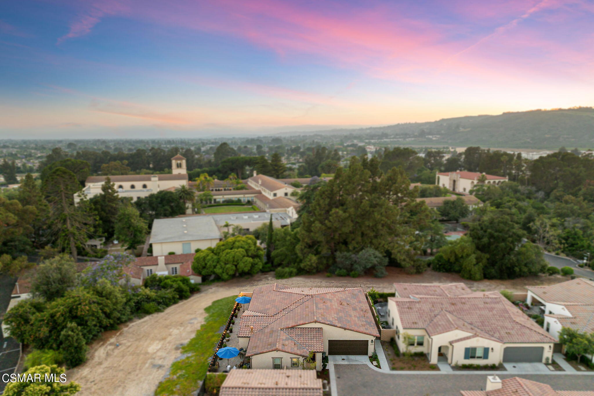 2392 Rondell Road Camarillo, CA 93012 - Photo 58 of 81 an aerial view of residential houses with outdoor space and trees