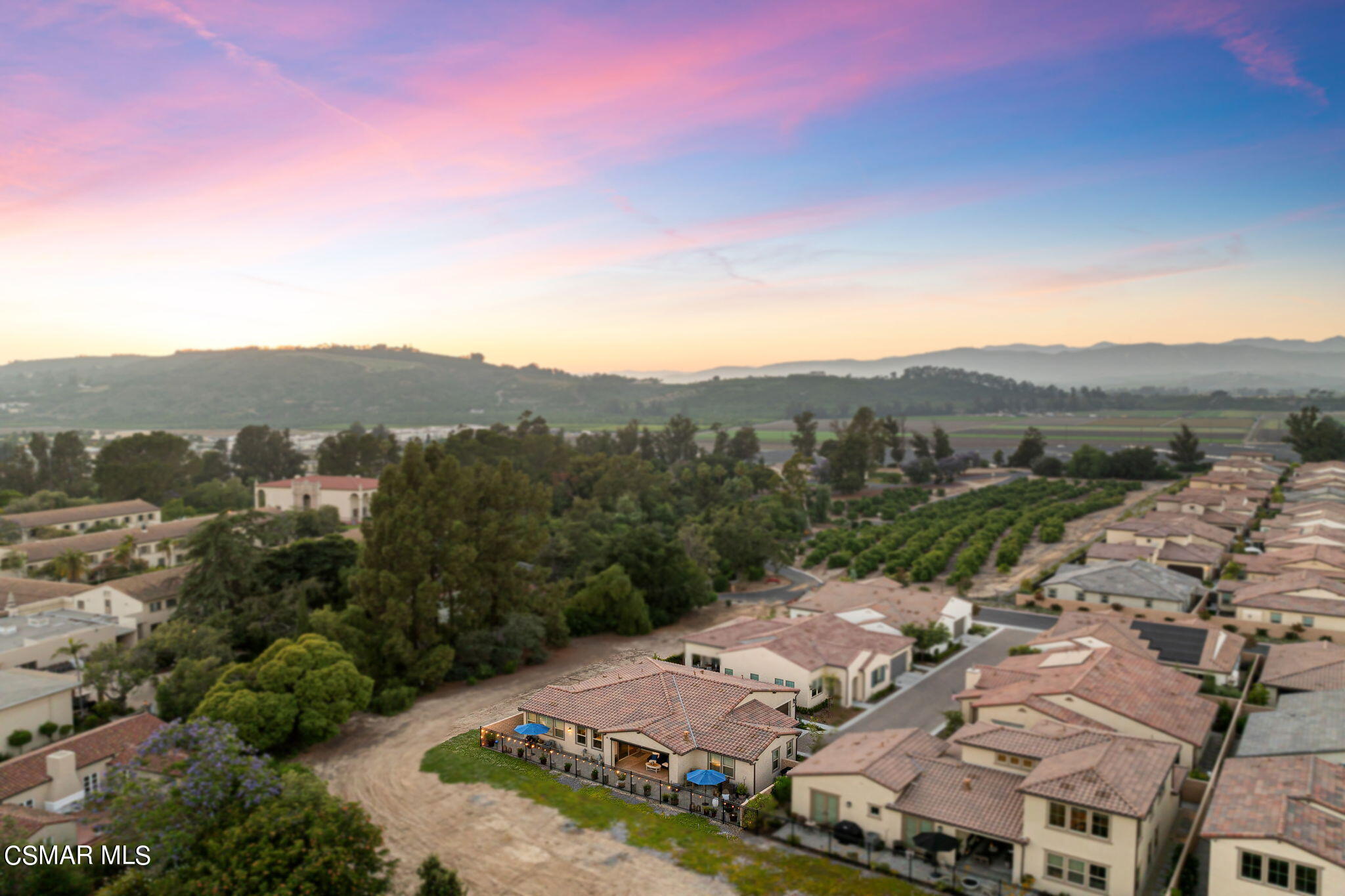2392 Rondell Road Camarillo, CA 93012 - Photo 60 of 81 an aerial view of residential houses with outdoor space and trees