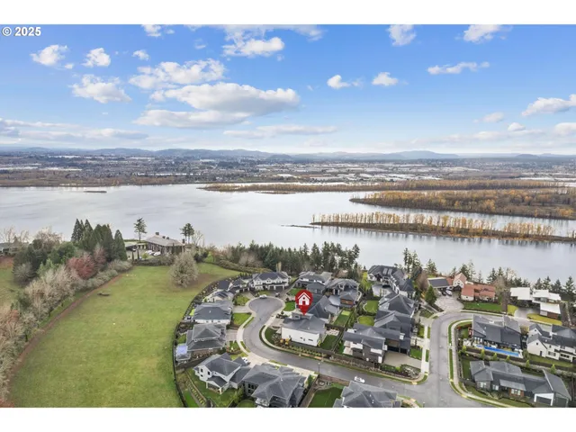 a view of a city and lake view