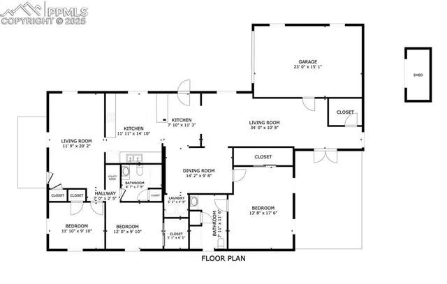 a picture of a floor plan
