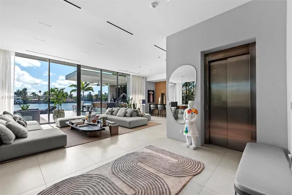 a view of a balcony with chairs