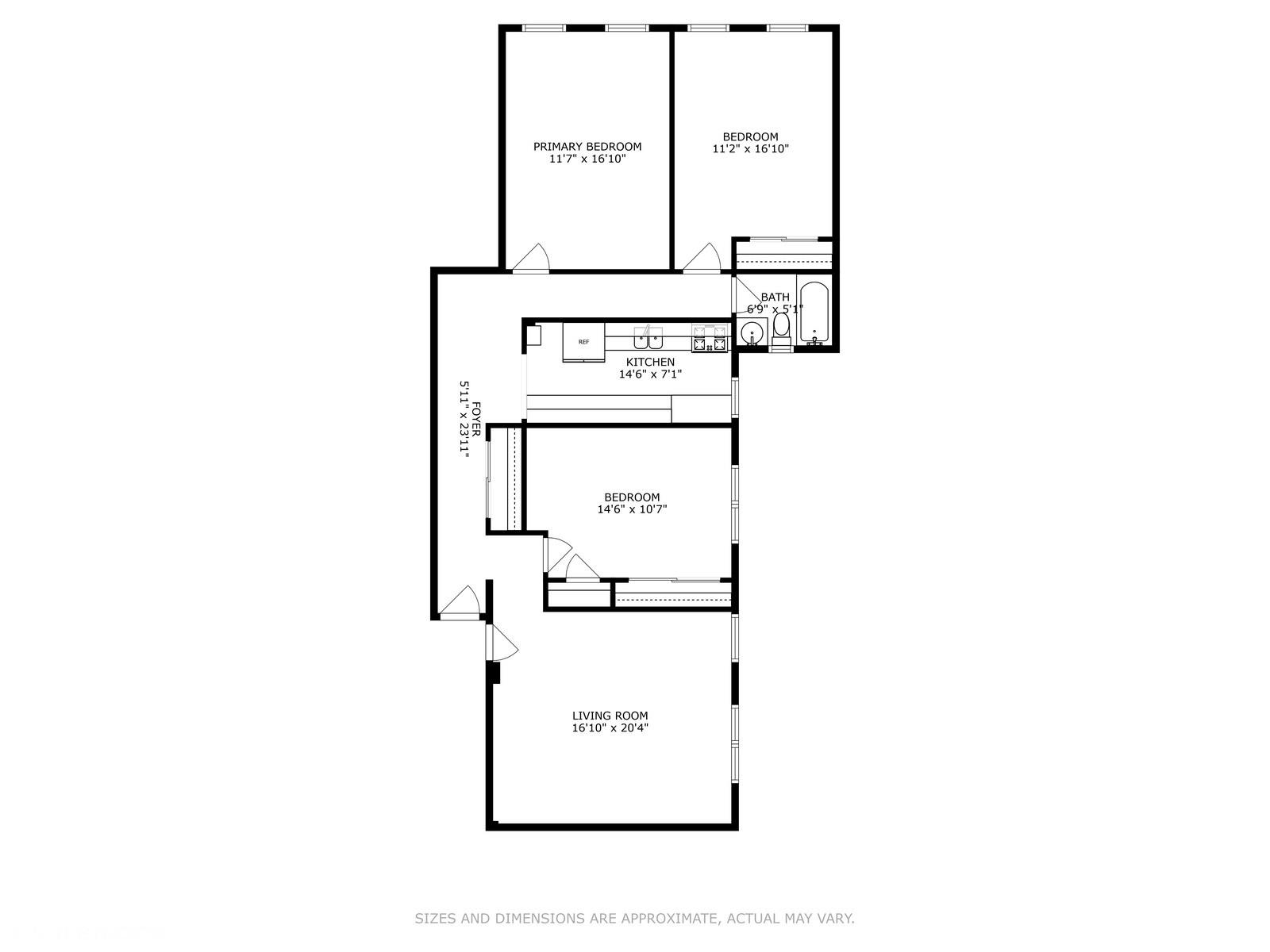 1670 Longfellow Avenue, Unit 6J Bronx, NY 10460 - Photo 15 of 15 a picture of a floor plan