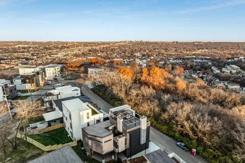 an aerial view of multiple house