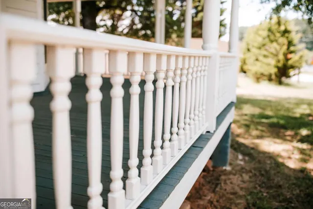 a view of a wooden fence