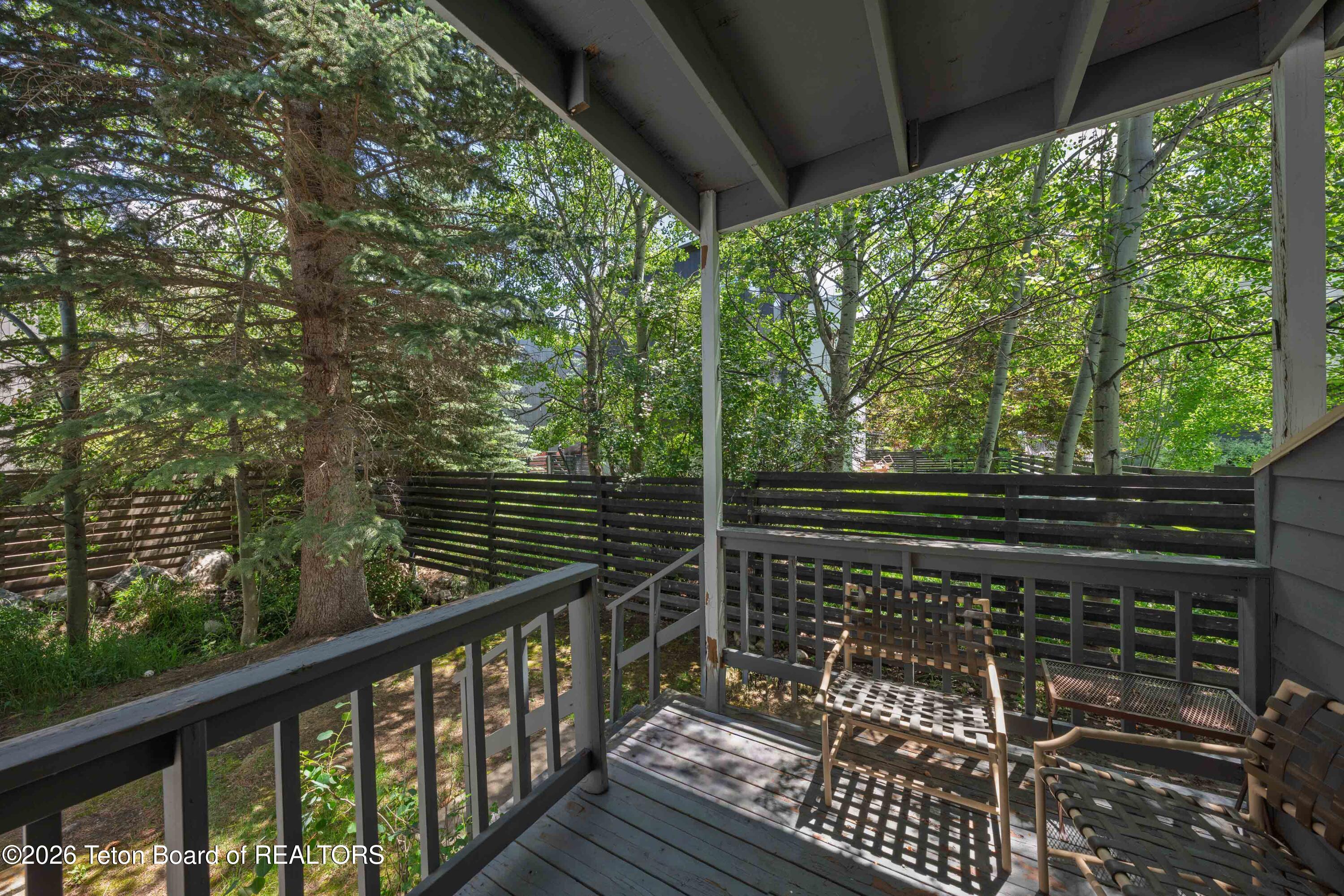 120 Rancher Street, Unit 6 Jackson, WY 83001 - Photo 7 of 25 Back deck